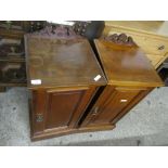 PAIR OF LATE VICTORIAN MAHOGANY POT CUPBOARDS, 58CM WIDE