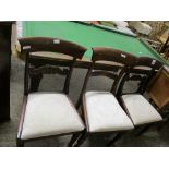 THREE VICTORIAN BAR BACK DINING CHAIRS