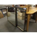PAIR OF MODERN WALL MIRRORS, 89CM WIDE