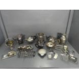 White metal, silver plate & silver items