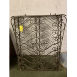 Pair of wrought iron gates, each 140 x 104 cm