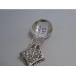 Silver tree of life caddy spoon, HG Murphy, with Falcon mark London 1929 0.97ozt