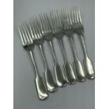 6 silver plate table forks by WN Hutton & Son, Sheffield 227g