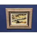 Attributed to KYFFIN WILLIAMS (1918-2006) oil on canvas 'Horse & Cart' signed with initials lower