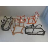 5 Saddle racks in various colours & sizes