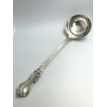 Early Victorian silver Albert pattern soup ladle, crested by William Eaton, London 1840, 10 ozt