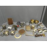 Quantity of various silver plated items, corkscrew etc