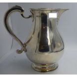 Silver baulster wine jug by H Lambert London 1913 23 ozt