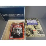 2 Boxed reproduction collections of 'Historic Sporting Headlines & 'The Times 2000'