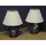 Pair of Ralph Lauren Oriental lamps 58H cm (electrically tested)