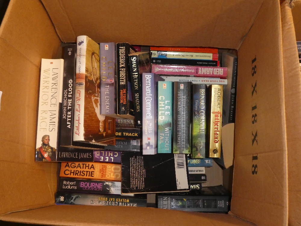 Four boxes of books a mixture of hardback and paperback to include,terry hayes,agatha christie, - Image 4 of 6