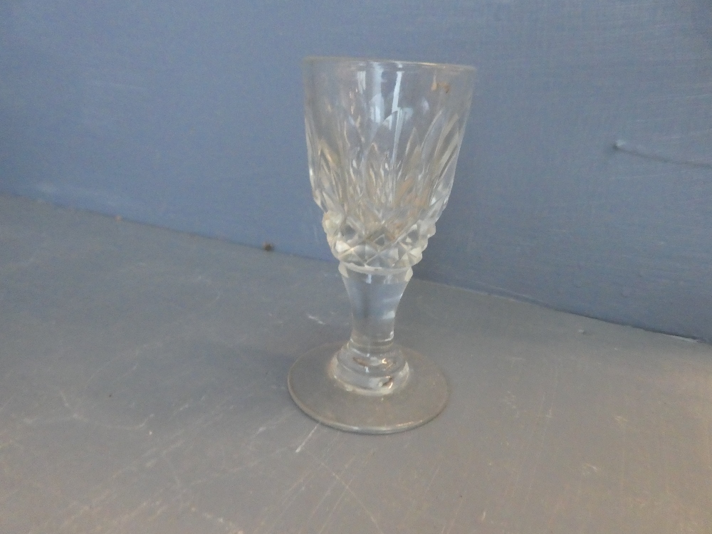 Quantity of Georgian to modern glass including three Thistle glasses - Image 2 of 5