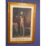 C19th Engraving of William Gladstone framed & glazed 93cm H X 63CM W