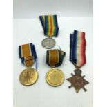 Trio of WWI medals to 53329 DVR R Webb Royal Engineers & Victory medal to Pte FJA Turling