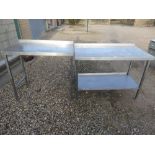 2 Stainless table worktop tables