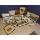 A quantity of Louise Wood pictures and prints (some signed), And other sporting, hunting and