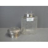 French silver scent bottle 14H x 10W cm