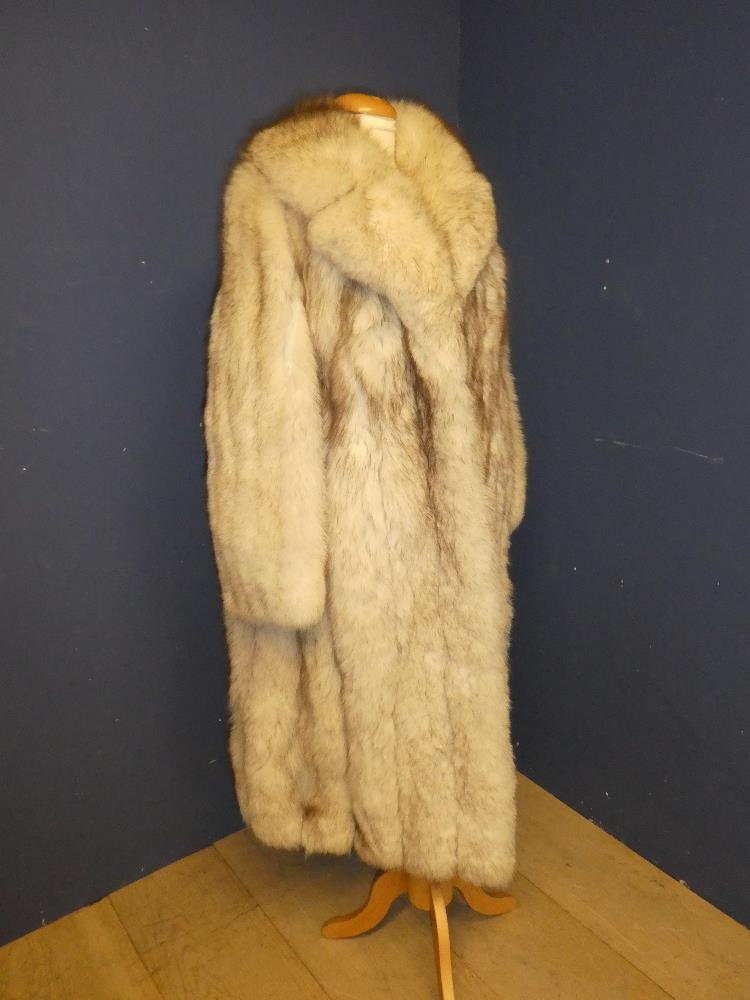 Ladies white fox fur coat size 14