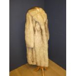 Ladies white fox fur coat size 14