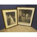 Large framed and glazed black and white engraving "The right honourable, Stapleton Baron