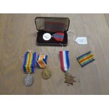 Trio of WWI medals to 736 Pte DVR W G Medwell Royal Engineers together with his Imperial service
