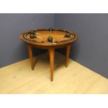 Very good quality, modern walnut puff billiards game, with a bespoke made LINLEY table, specially