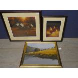 2 Limited edition colour prints after Bev Taylor 'Evening in the Home Paddock' signed in pencil & no