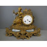 Sevres Clock with movement by H.Marg, Paris (pendulum one hand and key missing) 30H x 37W x 12D cm