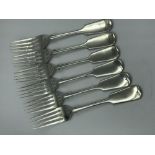 6 silver plate table forks by WN Hutton & Son, Sheffield 227g