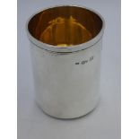 Early Victorian silver beaker, gilded inside 9cm by Thomas Diller London 1849 5ozt