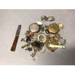 Collection of watch cases, tools & parts