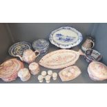 Qty of china to include Imari bowl, blue & white china & Quimperware pink & white collection