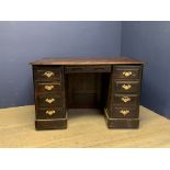 Twin pedestal desk 128 x 81 cm