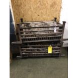Pair of large fire baskets complete with fire bricks 94 x 39 cm (please note: heavy item- ask at