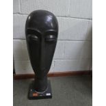Marble Pacific island style head 70H cm (very heavy)