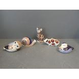 Five Royal Crown Derby china figures