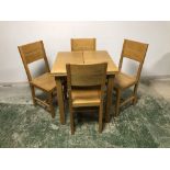 Small modern kitchen table with four chairs