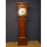 Long case clock with weights & pendulum 'Joseph Swinnerton Sutton' 190H x 55.5W x 30D cm