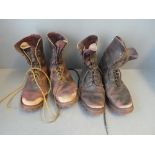 2 Pairs of mens 'Field boots' both worn