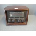 Pre war Decca valve radio with wooden case