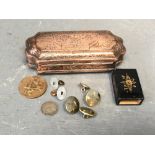 Copper taste snuff & other items