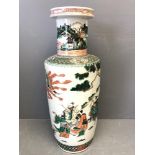 C19th Chinese famille verte baluster vase