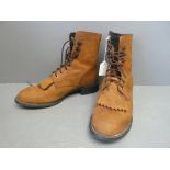 Pair of gentlemens brown boots, ARIAT size 8