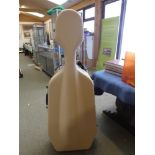 New Cream Hiscox Cello Case with Hiscox Back-Pack rrp £350