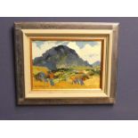 GWILYM PRICHARD Oil on canvas 1998 'Tan-Y-Grisiau' signed lower left, framed 22H x 31.5W cm
