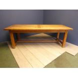Contemporary refectory style kitchen table with drawers to side 220L x 90W cm
