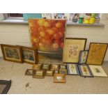 Quantity of general pictures & prints, including "The Grenadines", Sandra Fisher 1974, and other