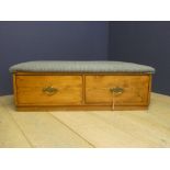 Ottoman padded with 2 drawers 35H x 112W x 53D cm