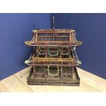 Chinese bamboo and wood bird cage