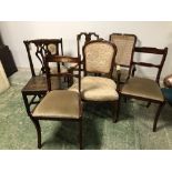 Qty of dining chairs, various designs & size (7)